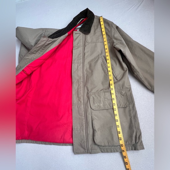 Orvis Heritage Field Coat OR‑4H05 Men’s Medium Tan Waxed Cotton Jacket - Picture 12 of 14